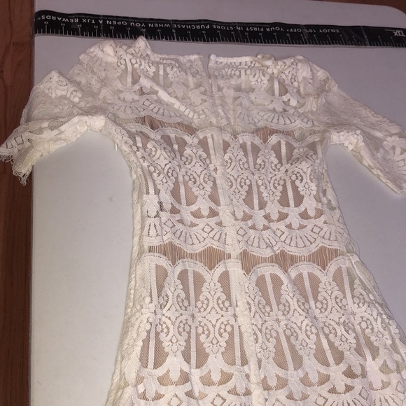 XXXI ROMANTIC Size 2 or small ivory lace dress nude lining NWT - Picture 12 of 15